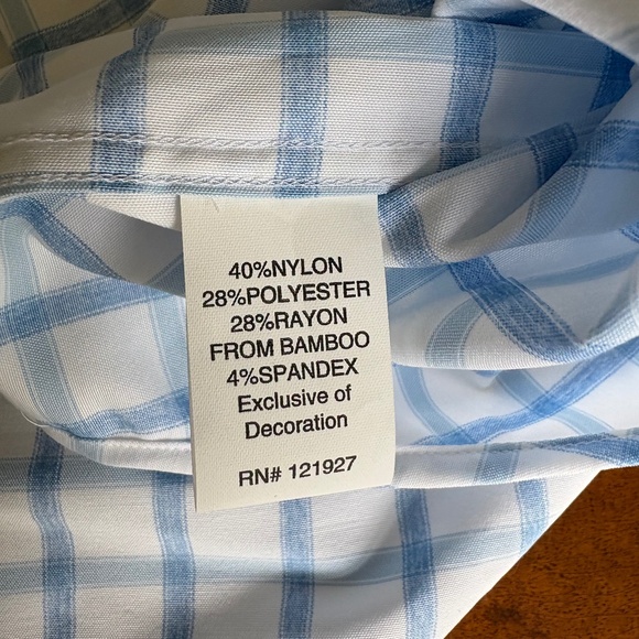 Johnnie-O Prep-Formance Gobi long sleeve shirt blue white Large - Picture 13 of 16